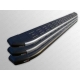 Пороги алюминиевые ТСС с накладкой чёрные для SsangYong Actyon 2013-2021