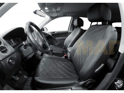 Чехлы на сидения Rival, задняя спинка 40/60, рисунок ромб для Volkswagen Tiguan 2007-2016