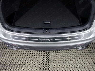 Накладка на задний бампер шлифованный лист Volkswagen ТСС для Volkswagen Tiguan 2016-2021