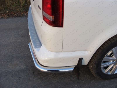 Защита заднего бампера уголки 60 мм ТСС для Volkswagen Multivan/Caravelle 2009-2015